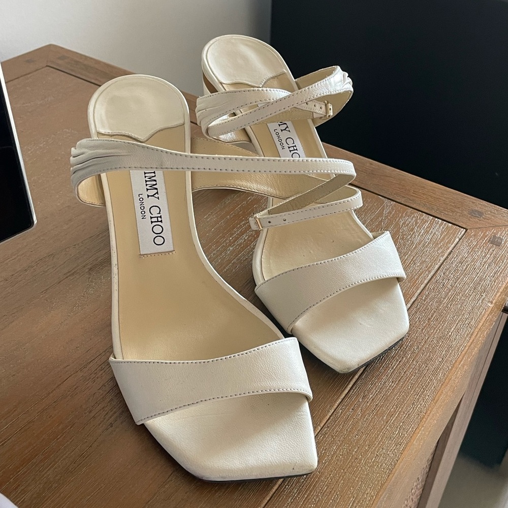 Jimmy Choo Jago Latte Ankle Strap Sandal, Size 9